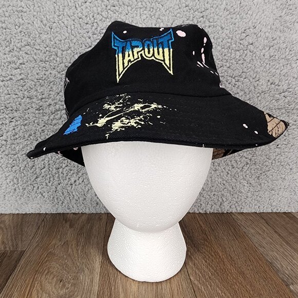 Tapout Black‎ Paint Splatter Bucket Hat 100% Cotton One Size - Picture 1 of 8